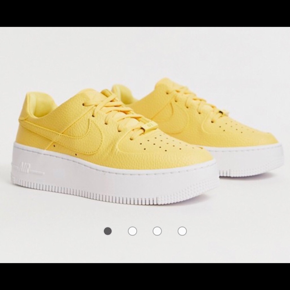 Brand New Nike Yellow Air Force 1 Sage Low